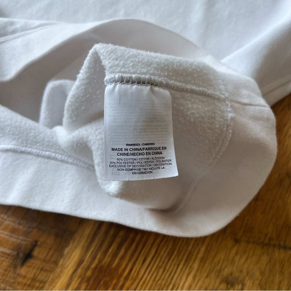 Nike Just Do It White Crewneck Sweatshirt Size L Logo Graphic Pullover - Picture 5 of 5